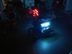 motorcycle LED strips on power wheelchair